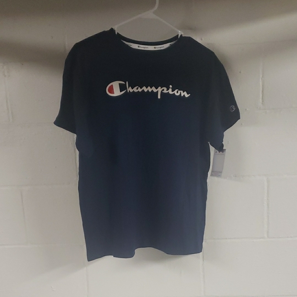 Champion Dark Blue Tee with Logo